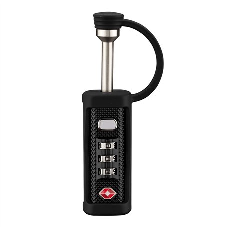 Wiltec Serrure à combinaison pour mallette pour armes – malette certifiée TSA - avec Arceau – en Acier trempé – 3 mollettes régl