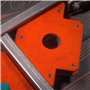 Wiltec Kit 4x Aimants de soudure avec Force de maintien de 20 kg, Équerre magnétique de 150 x 102 x 16 mm, 45°, 90°, 135°, Posit