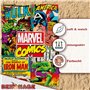 Grande couverture Marvel Comics 130 x 170 cm - Couverture polaire douce - Couverture de canapé - Couverture polaire douce - Comi