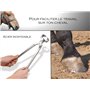 Pince coupe-sabots en acier inoxydable 38 cm avec étui et ouverture extra large