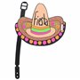Lot de 2 étiquettes de bagage en PVC avec nom et adresse sombrero