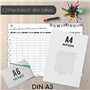 Calendrier d'anniversaire Confetti I DIN A3 I en français indépendant de l'année I Calendrier permanent pour filles femmes burea