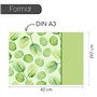 dv1081 Lot de 100 sets de table jetables Motif feuilles vertes I DIN A3 Carré I Set de table en papier I Design moderne I Napper