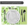 dv1081 Lot de 100 sets de table jetables Motif feuilles vertes I DIN A3 Carré I Set de table en papier I Design moderne I Napper