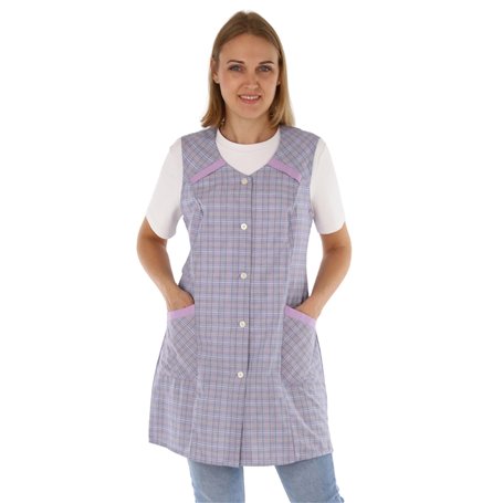 Tablier court sans manches pour femme - En polyester et coton coloré - Pour femme - Multicolore - 50