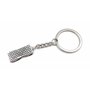 Onwomania Porte-clés Clavier Calculatrice Pendentif En Métal Argenté
