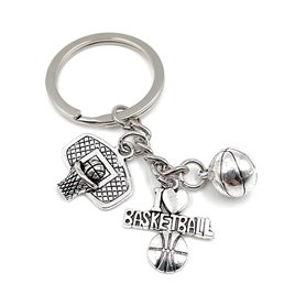Onwomania - "Panier d'accessoires de Basket-Ball Porte-clés - Porte-Bonheur en métal idéal comme Cadeau