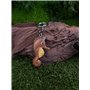 Onwomania Porte-clés en bois Seahorse Animal sous-marin Poisson Charme de poisson-cornemuse