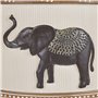 Cache-Pot Support Plantes avec 3 Pieds en Bois 25 cm de Diamètre Motif Éléphants Peint à la Main Idéal à la fois pour Extérieur 