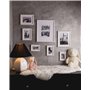 Collage de 7 photos encadrées Ziniare En MDF et Synthétique Blanc Pour Décoration Murale Intérieur Beliani