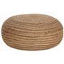 Pouf Rond Style Boho Tressage en Jute ⌀ 50 cm Beige Naturel Tifelt