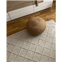 Pouf Rond Style Boho Tressage en Jute ⌀ 50 cm Beige Naturel Tifelt