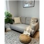 Pouf Rond Style Boho Tressage en Jute ⌀ 50 cm Beige Naturel Tifelt
