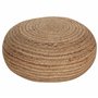 Pouf Rond Style Boho Tressage en Jute ⌀ 50 cm Beige Naturel Tifelt