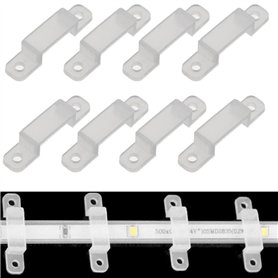 Trade-Shop Lot de 50 clips de fixation murale pour bande LED