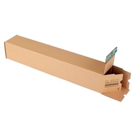 progressPACK PP LB10.04 Lot de 10 tubes d'expédition universels Premium en carton ondulé Marron DIN A1 610 x 105 x max 105 mm
