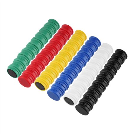 Set de 60 aimants multicolores Diamètre 24 mm Aimants ronds colorés pour tableau blanc