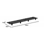 Lot de 4 jardinières de balcon de 100 cm avec réservoir d'eau anthracite, 25 l – Jardinière à fleurs résistante aux intempéries 