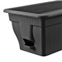 Lot de 4 jardinières de balcon de 100 cm avec réservoir d'eau anthracite, 25 l – Jardinière à fleurs résistante aux intempéries 