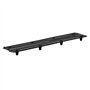 Lot de 4 jardinières de balcon de 100 cm avec réservoir d'eau anthracite, 25 l – Jardinière à fleurs résistante aux intempéries 