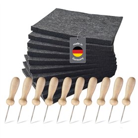 Familienmomente 10 sets de poinçonnage (10 aiguilles et 10 tapis de piquage/poinçonnage 20 x 14