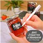 Praknu 25 Pots à Confiture de 230ml - Avec Étiquettes et Marqueur - Hermétique - Lavable au Lave-vaisselle - Idéal comme Cadeau