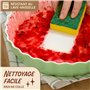 Plat à Tarte en Céramique - ø 28 cm - Avec Revêtement Anti-adhésif - Résistant aux Coupures - Facile à Nettoyer