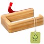 Praknu Porte Papier Toilette Bois sans Percage - Bambou Durable et Ecologique - Fixation Facile - S'accroche au Mur