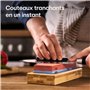 Praknu Pierre a Aiguiser 1000/6000 - Pierre à Affûter pour Couteaux avec Base Antidérapante en silicone et bambou - Convient aux