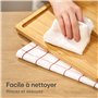 Praknu Planche à Découper en Bois Avec Rainure à Jus – Compacte 31,5 X 21,5 Cm – Réversible Pour Couper et Servir Légumes, Viand