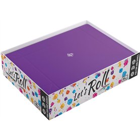 Asmodee - Gamegenic : Piste à dés magnétique Rectangulaire réversible Noir/Violet - Magnetic Dice Tray Rectangular Black/Purple