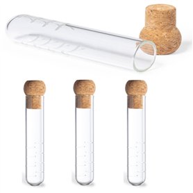 Lot de 4 infuseurs à thé pour thé en vrac en verre microperforé avec bouchon en liège