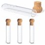 Lot de 4 infuseurs à thé pour thé en vrac en verre microperforé avec bouchon en liège