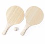 Lot de 2 raquettes de tennis de plage durables avec jeu d'échecs et jeu de moulin avec balle dans un sac en coton pour le sport,