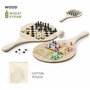 Lot de 2 raquettes de tennis de plage durables avec jeu d'échecs et jeu de moulin avec balle dans un sac en coton pour le sport,