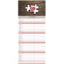 Agenda 2024 pour vous et moi - Minuterie familiale 19,5 x 45 cm - 5 colonnes - Planificateur mural - Beaucoup d'espace pour les 