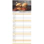 Agenda 2024 pour vous et moi - Minuterie familiale 19,5 x 45 cm - 5 colonnes - Planificateur mural - Beaucoup d'espace pour les 