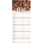 Agenda 2024 pour vous et moi - Minuterie familiale 19,5 x 45 cm - 5 colonnes - Planificateur mural - Beaucoup d'espace pour les 