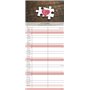 Agenda 2024 pour vous et moi - Minuterie familiale 19,5 x 45 cm - 5 colonnes - Planificateur mural - Beaucoup d'espace pour les 