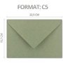 NEUSER PAPIER GUSTAV NEUSER Lot de 50 enveloppes vintage en papier kraft - Format C5 - 120 g/m² - 157 x 225 mm - Vert - Pour rec