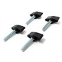 Design61 4 vis à ailettes en plastique avec boulons filetés en acier M5 x 29 mm