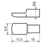 Design61 Lot de 20 supports d'étagère en acier nickelé 6 mm