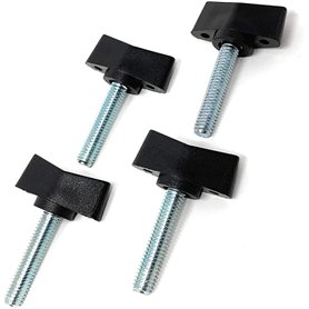 Design61 4 vis à ailettes en plastique avec boulons filetés en acier M5 x 15 mm