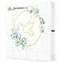 Lot de 20 serviettes de table Colombe dorée autour de l'eucalyptus blanc - Mariage - Paix - Amour - Espoir - Bricolage - Découpa