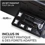 KLRStec® Kit professionnel de pinces à rivets, incluant 120 rivets et 4 perceuses de type HSS - Pince à rivets pop de haute qual