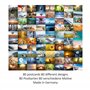 the lazy panda card company Lot de 80 cartes postales - Nature, animaux et joie du paysage - Grand mélange de cartes postales - 