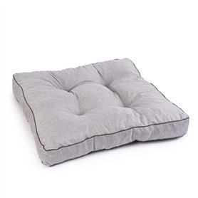 Royal Schneider Coussin d'assise et de dossier - Coussin de sol salon - Dessous antidérapant - Gris clair - 5503 - 50 x 50 cm