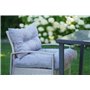 Royal Schneider Coussin d'assise et de dossier - Coussin de sol salon - Dessous antidérapant - Gris clair - 5503 - 50 x 50 cm