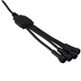 LED Luminaire extérieur Heath en Noir (à 4 lampes,), Lampe sur piquet