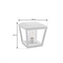 Lucande Dunia Lampe d'extérieur (protégée contre les projections d'eau (moderne) en aluminium (1 ampoule, E27) – Borne, lampadai